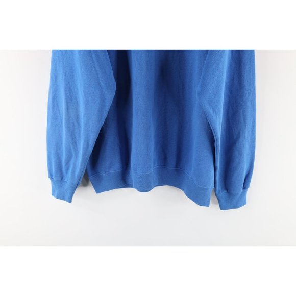 Vintage 80s Mens Size XL Music Maestro Spell Out Crewneck Sweatshirt Blue USA - Picture 8 of 10